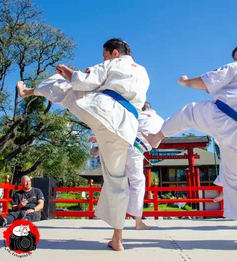 Demostración grupal de técnicas · Enbu en el Jardín Japonés 2024