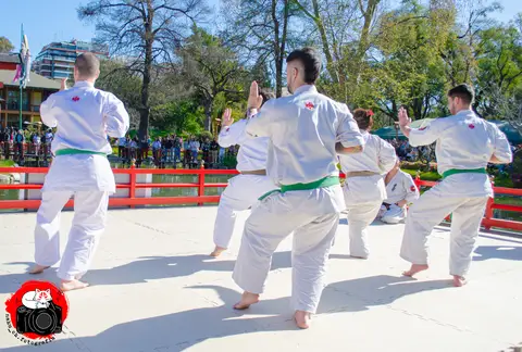 Demostración grupal de técnicas · Enbu en el Jardín Japonés 2024