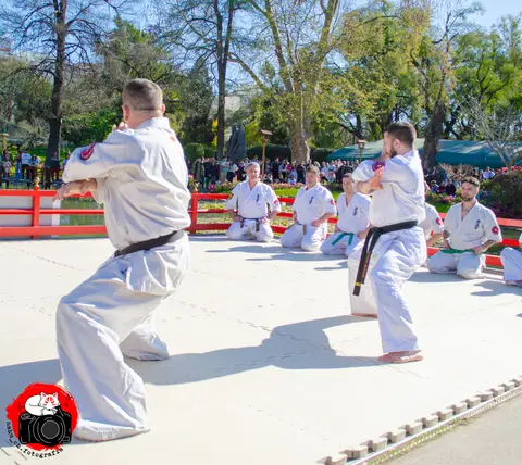 Demostración grupal de técnicas · Enbu en el Jardín Japonés 2024