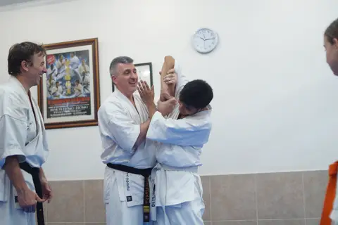 Práctica de Goshin Jutsu en parejas · Seminario de Goshin Jutsu