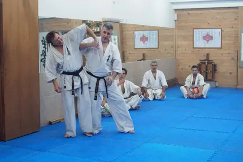 Práctica de Goshin Jutsu en parejas · Seminario de Goshin Jutsu