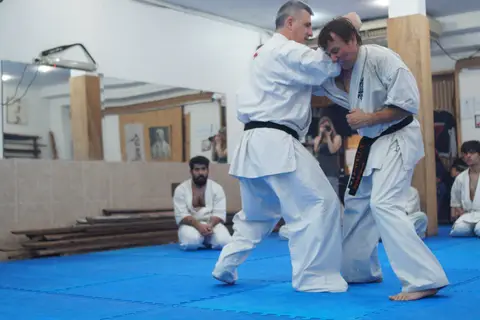 Práctica de Goshin Jutsu en parejas · Seminario de Goshin Jutsu